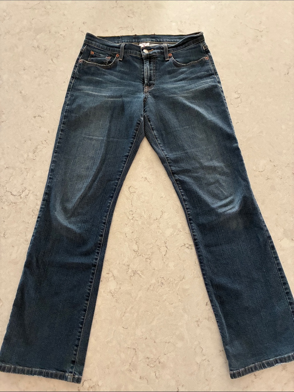 Lucky Brand Straight Leg Jeans in Dark Blue Wash